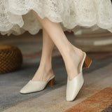 Breakj Coarse Half-Slippers Women's Summer New With A Catch-Up Cool Slippers Without Heel Muller Shoes Outside