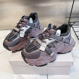 Breakj Dad Shoes Women 2025 Spring New Retro Heightening Mesh With Casual Feet Small Shoes