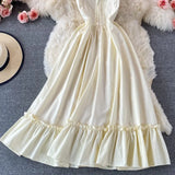 New Summer Solid A Line Slash Neck Chiffon Sexy Sleeveless Pullover Women Dresses Slim Spaghetti Stap Lady