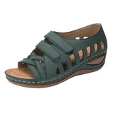 Summer Women Sandals Leather Hook Handmade Ladies Shoe Comfortable Mother Sandals Woman Summer Shoes Plus Size