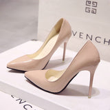 Breakj Black High-Heeled Women 2025 New Fine Heel In Fairy Net Red Leather Pointed Single Shoe