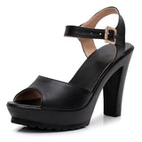 Summer Size Cheongsam Model Catwalk Sandals Waterproof Platform Thick Heels Fish Mouth Women's