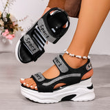 Breakj Sports Sandals Women Wear 2025 New Summer Drill Thick Bottom Magic Stick Soft Bottom Roman Beach