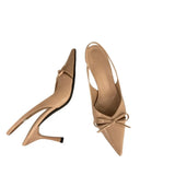 Breakj High-Heeled Shoes Bag Head Sandals Fairy Shoes 2025 New Spring And Summer Temperament Famous Naked Color Pointed Single