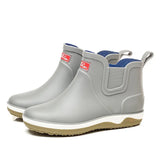 Men's Rain Boots Rubber Platform Rainboots 2023 Fall Slip on Rain Shoes Male Waterproof Work Boots Winter Men Rain