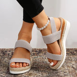 Women's wedge heeled fashion sandals, summer fish mouth loose set foot platform