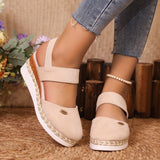 Breakj Slope Heel Sandals 2025 Summer New Broadband Head Sandals Women's