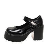 Breakj Wind Small Leather Shoes Female 2023 Spring Autumn New Platform Cake 10Cm Mary Jane Thick Heel High Heels Single