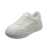 2023 New Loose Cake Platform Small White Shoes Women's Leather Face Women's Single Shoes Light Casual Sports Board Shoes