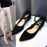 Pointed Shallow Mouth Single Shoes Low Heel Womens Shoes Square Heel High Heels Black Work Shoes