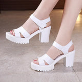 Sandals For Women In Summer 2023, The New Style Full-Heeled Thick-Soled Waterproof Platform, Velcro Large-Size Cheongsam Walking