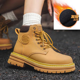 Breakj Yellow Boots British Cargo Martin Boots Men's Ankle Boots 2024 Spring And Autumn Single Boots Platform Versatile Hiking Boots