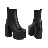 Breakj New Large-Size Square Head Boots Women Thick And Thick Over-Knee Skinny Boots High-Valley Knight