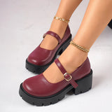 Breakj Pine Cake Thick Bottom Mary Jane Small Leather Shoes Women Jk Uniform Lovely Soft Sister To Increase Small Leather