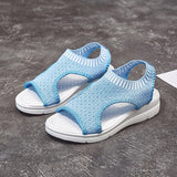 women summer 2021 new open toed flat Roman women sandals flying woven hollow platform sports sandals tenis de