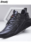 Men Shoes New 2023 Spring Platform Sneakers Fashion Round Toe Wedges Casual Sport High Top Outdoor