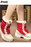 Women Boots Non-slip Waterproof Winter Ankle Snow Boots Women Platform Winter Shoes with Thick Fur Botas Mujer thigh high