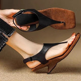 Toe Sandals Women 2024 New Summer Wear High Heel In Roman Shoes Niche Personality Casual Sandals