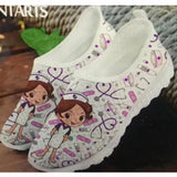 Breakj New Breathable Nurse Shoes Doctor Shoes Net Running Shoes Casual Breathable Sports Women's Shoes Flat