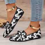 Women's Knitted Slip on Flats Breathable Comfortable Solid Color Walking Shoes Casual Pointed Toe Walking Sneakers