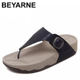 hot sell women summer Comfortable Breathable Flat sandals shoes woman flip flop Buckle causal beach sandals