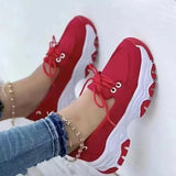 Breakj Single-Shoe Women 2025 Spring Leisure Thick Soles Front Lace Single Shoes