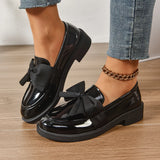 Breakj Card With Bright Leather Shoes In The Spring And Autumn Of 2025 New Bow Princess British Style Single