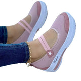 Breakj Summer New Canvas Textile Solid Color Daily Low-Help Black Slope Round Head Single