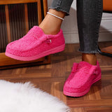 Breakj Women 2025 Autumn New Thick Soles Low Help Happy Shoes Warm Indoor And Outdoor Wearing Cotton