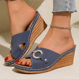 Breakj Summer New Large Size With Slippers Female A Word With Casual Solid Color Thick Bottom