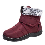 Women's Waterproof Winter Boots Non Slip Thick Plush Snow Boots for Women 2023 New Rabbit Fur Warm Cotton Padded Shoes Plus