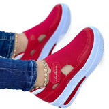 Flats New Thick Soled Comfortable Shoes Women Hollow Out Women's Shoes Retro Sneakers Women Shoe Moccasins Plus Size