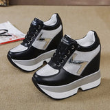 Breakj New Net Red Tie With Thick Bottom Leisure Sports Heel Single Shoes For Small White Women In The Autumn And Summer Of