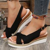 Breakj Summer New Women's Shoes Eaby Comfortable Thick-Soled Sandals 40-43 Light-Bottomed Buckle With Fish Mouth Sandals