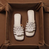 Breakj Soft Skin ~ Great Wear ~ Summer Flat-Bottom Slippers Women Wear Fashion Comfortable One-Word Drag Retro Cool