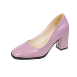 Heel Casual Women's Shoes Spring 2024 New Fashion Square Head Square Root High Heel 4243 Large Size Women's