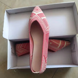 Toe Flat Shoes Women Knitted Slip on Shoes Casual Breathable Ballet Flats Women Loafers Comfort Ladies