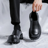 Breakj Head Derby Shoes One Foot Pedal Low Top Casual Shoes British Wind Thick Platform Black Martin Boots Fashion