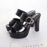 Summer Women Shoes Sexy Ladies High Heels Woman Square Heels Sandals Summer Ladies Shoes Women Sandals Thick Heel