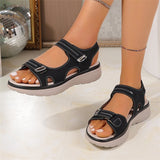 Breakj New Summer Women's Shoes Large-Size Thick-Sed Casual Sandals With Magic Stickers Women's