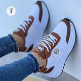 Breakj Women's Casual Slope Sneakers 2025 New Large-Size Strap-In-Up And Large-Size Net Face Single