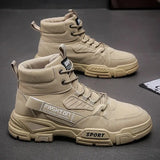 Boots Men Comfort Desert Boot Retro Casual High Top Shoes for Men Fall Winter Non-slip Hiking Booties Botas Hombre