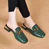 Heel Slippers Female 2023 Spring And Summer New Korean Version Of Fashion Women's Shoes With A Shallow Foot Pedal Head Slippers