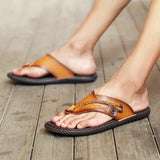 Breakj New Summer Men's Casual Large-Size Sandals Trendy Men's Flip-Footed Beach Shoes Men's Cool