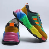 Breakj Women's Shoes Casual Sports Single Shoes 2023 Autumn And Winter New Large-Size Color Thick-Bottomed Old Dad