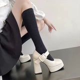 Breakj Mary Jane Single Shoes Women 2025 Spring And Autumn New Word With Temperament Thick-Skin Shoes Single Shoes