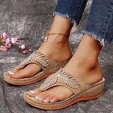 Breakj 2025 Summer Large-Size African Thick Bottom Slope With Flip-Flops Casual Flat Beach Wearing