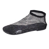 Breakj Round-Headed Sandals In The Summer Of 2025, Net Red-Strowed Short Boots Summer Sexy Large-Size Flat