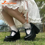 Platform Mary Janes Pumps 2023 Brand New Spring Summer T-strap Stylish Walking Comfy Pumps Sandal Women Footwear