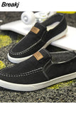 Men's Casual Shoes Breathable Canvas Denim Sneakers Men Walking Flats 2023 Spring Summer Lightweight Slip-on Loafers Shoes